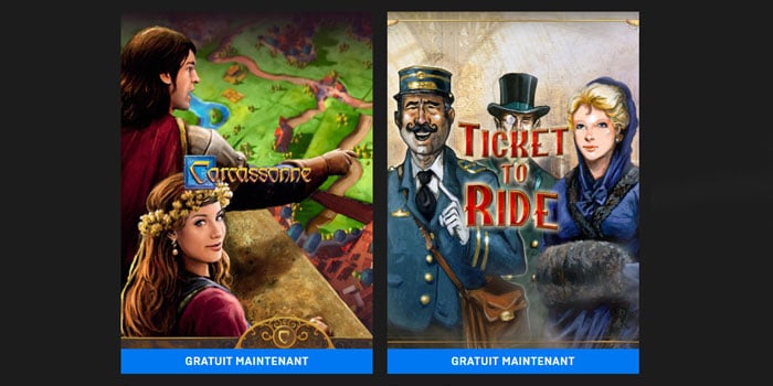 Carcassonne et les Aventuriers du Rail gratuit sur l’Epic Game Store