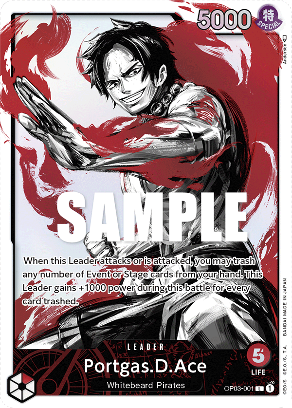 Portgas.D.Ace (Version 2) (OP03-001-L)