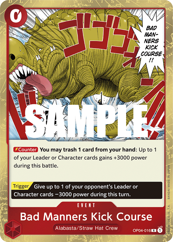 Bad Manners Kick Course (OP04-016-R)