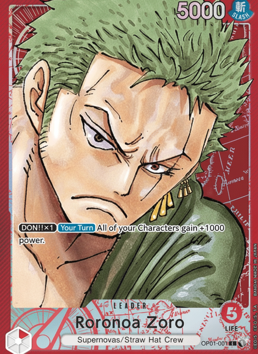 Roronoa Zoro (Version 2) (OP01-001-L)