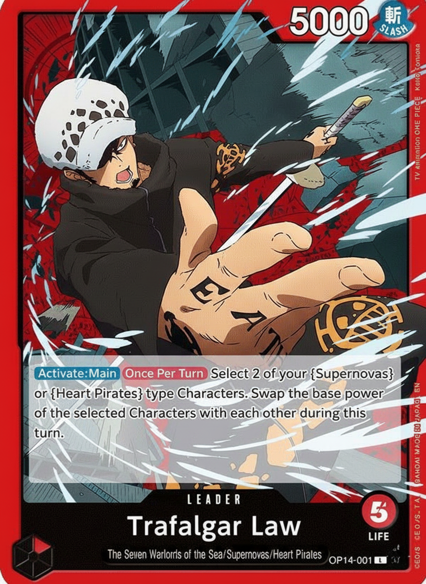 Trafalgar Law Card (OP14-001-L)
