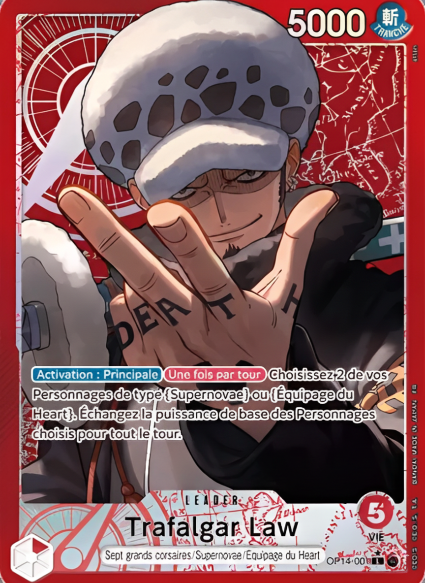 Trafalgar Law Card (Version 2) (OP14-001-L)